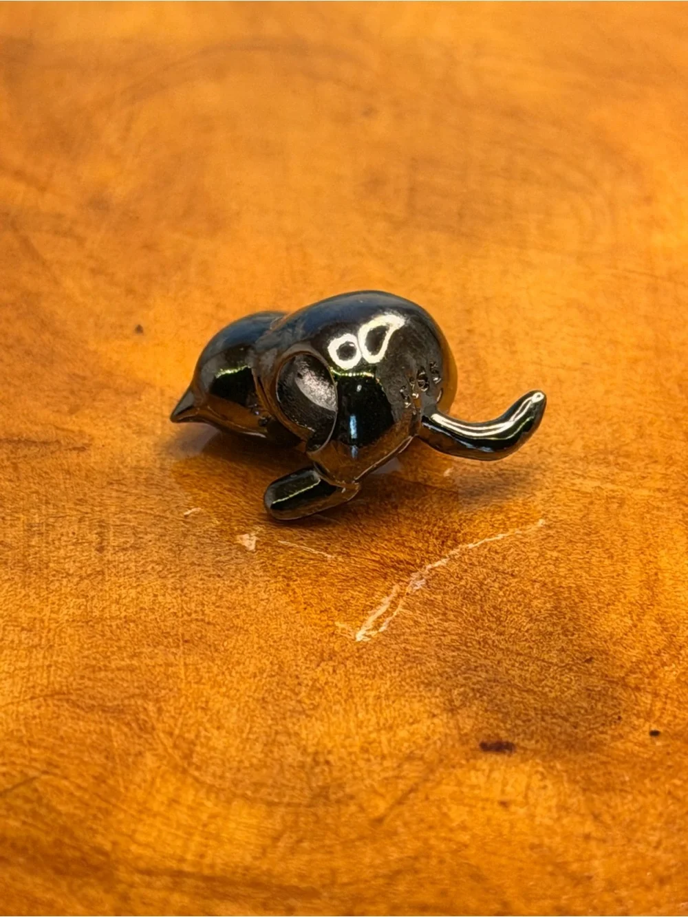 Black Cat sterling silver charm bead